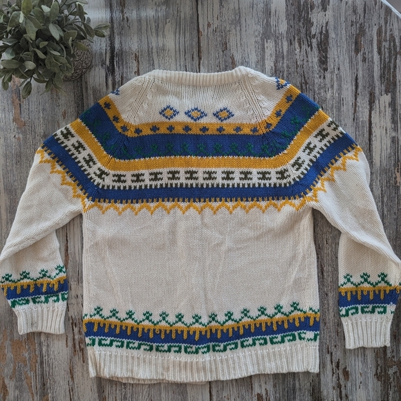 Vintage Knit Cardigan Sweater Fairisle Womens Medium - Picture 5 of 8